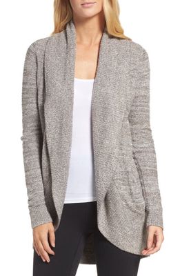 barefoot dreams CozyChic Lite® Circle Cardigan in Cocoa/Pearl Heather