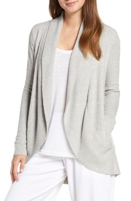 barefoot dreams CozyChic Lite® Circle Cardigan in He Pewter/Pearl