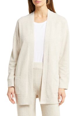 barefoot dreams CozyChic Lite Ribbed Edge Cardigan in Bisque