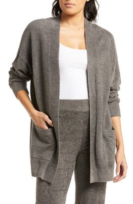 barefoot dreams CozyChic Lite Ribbed Edge Cardigan in Mineral