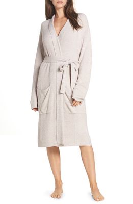 barefoot dreams CozyChic Lite Ribbed Robe in Faded Rose/Pearl- He