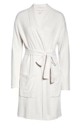 barefoot dreams CozyChic Lite Ribbed Robe in He Almond-Pearl