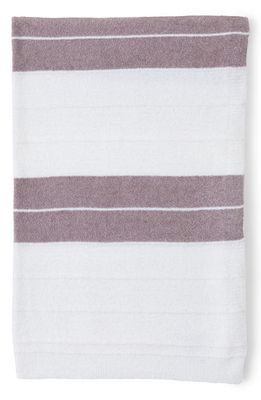 barefoot dreams CozyChic Lite Stripe Blanket Scarf in Pearl-Deep Taupe