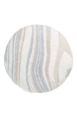 barefoot dreams CozyChic Marble Pattern Round Pillow in Ocean Multi