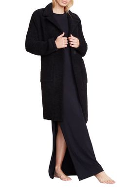 barefoot dreams CozyChic Patch Pocket Coat in Black