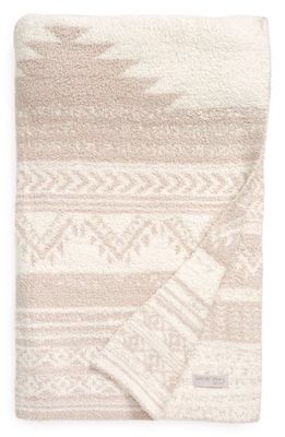 barefoot dreams CozyChic™ Patchwork Pattern Throw Blanket in Cream/Stone