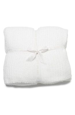 barefoot dreams CozyChic® Ribbed Throw Blanket in White