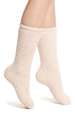 barefoot dreams CozyChic® Socks in Dusty Rose/White