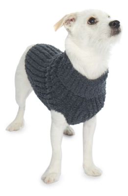 barefoot dreams CozyChic Ribbed Dog Sweater in Slate Blue