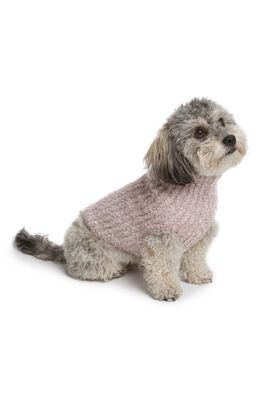 barefoot dreams CozyChic Ribbed Dog Sweater in Vintage Rose/Ballet Pink