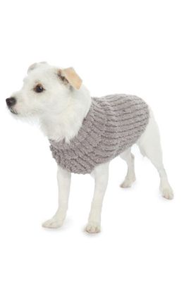 barefoot dreams CozyChic™ Ribbed Dog Sweater in Warm Grey