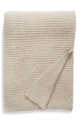 barefoot dreams CozyChic Ribbed Throw Blanket in Stone