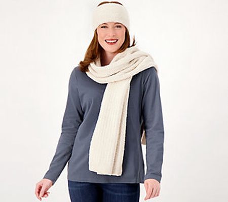 Barefoot Dreams CozyChic Scarf and Headband Set