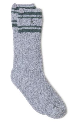 barefoot dreams CozyChic Tube Socks in Grey/Spruce