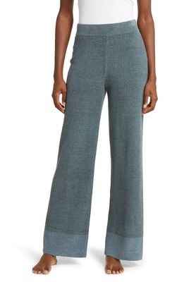 barefoot dreams CozyChic Ultra Lite Colorblock Ribbed Lounge Pants in Smokey Blue