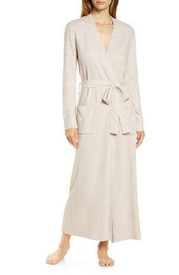 barefoot dreams CozyChic Ultra Lite Long Robe in He Faded Rose/Pearl