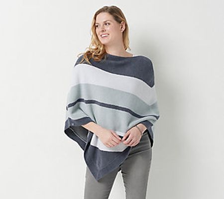 Barefoot Dreams CozyChic Ultra Lite Ocean Breeze Poncho