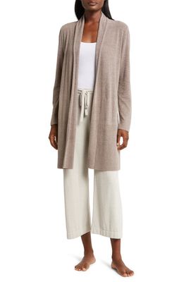 barefoot dreams CozyChic Ultra Lite Open Front Cardigan in Driftwood