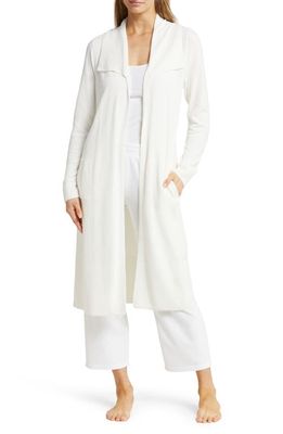 barefoot dreams CozyChic Ultra Lite Open Front Cardigan in Pearl