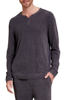 barefoot dreams CozyChic Ultra Lite® Henley Pajama Top in Carbon