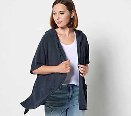 Barefoot Dreams CozyChic Ultra Lite Ribbed Zip Up Poncho