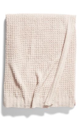 Barefoot Dreams CozyChic Waffle Knit Throw in Faded Rose
