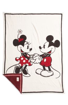 barefoot dreams CozyChic&trade; Classic Disney® Mickey & Minnie Blanket in Cream Multi