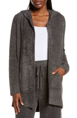 barefoot dreams CozyChic&trade; Long Hooded Cardigan in Carbon