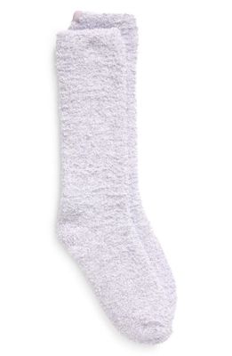barefoot dreams Kids' CozyChic™ Heathered Socks in Lilac/White