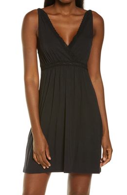 barefoot dreams Luxe Jersey Chemise in Black