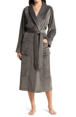 barefoot dreams LuxeChic® Velour Robe in Carbon