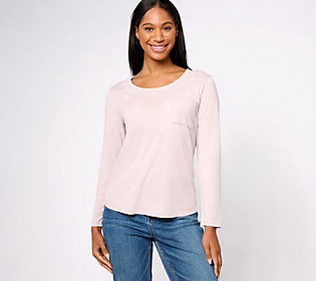 Barefoot Dreams MC Burnout Jersey Long Sleeve Tee