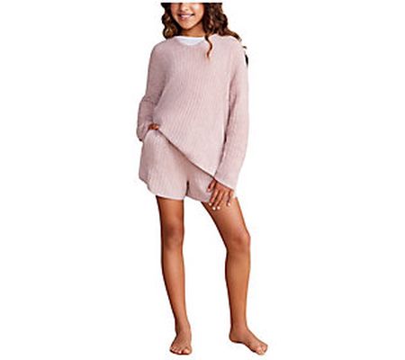 Barefoot Dreams Youth Girls Ribbed Lounge Set
