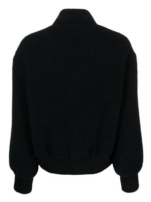 Barena baseball-collar zip-up bomber jacket - Black