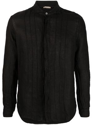 Barena button-fastening linen shirt - Black