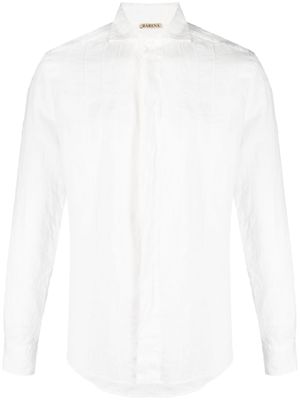 Barena button-fastening linen shirt - Neutrals