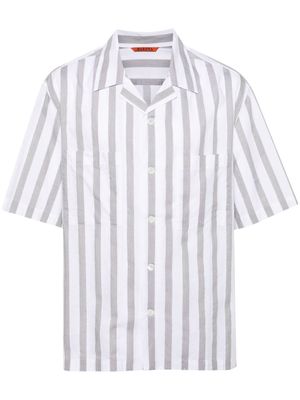 Barena camp-collar striped cotton shirt - Grey