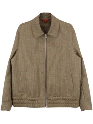 Barena Cardeto check-print wool jacket - Brown