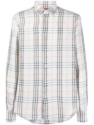 Barena check-pattern linen shirt - Neutrals