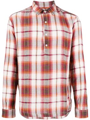 Barena check-print long-sleeved shirt - Neutrals