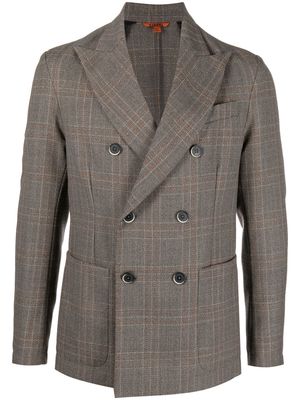 Barena checked double-breasted blazer - Brown