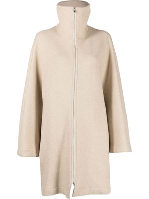 Barena cotton-wool knitted zip coat - Neutrals