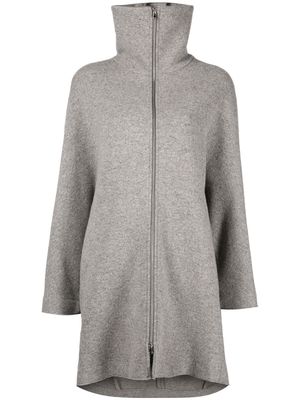 Barena cotton-wool zip coat - Grey