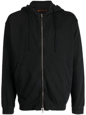 Barena cotton zip-up hoodie - Black