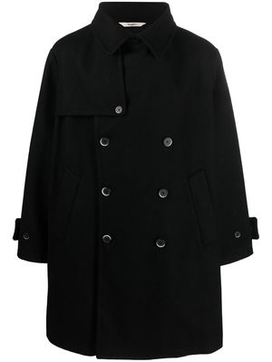 Barena double-breasted wool-blend coat - Black