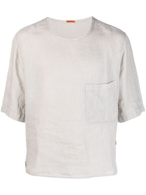 Barena half-sleeved linen top - Neutrals