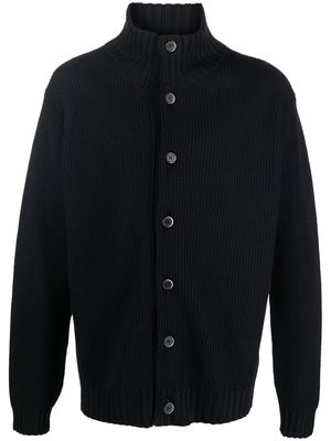Barena high neck button-up sweater - Blue
