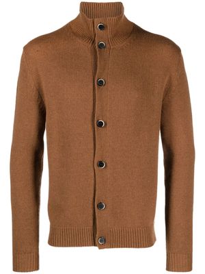 Barena high-neck wool-blend cardigan - Brown
