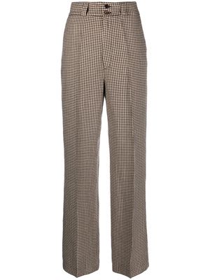 Barena houndstooth-pattern tailored trousers - Black