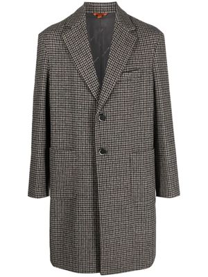 Barena houndstooth wool-blend single-breasted coat - Grey